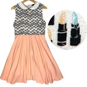 Vintage Smak Parlour Lipstick Dress Womens M Rockabilly Retro‎ Novelty 50s 60s